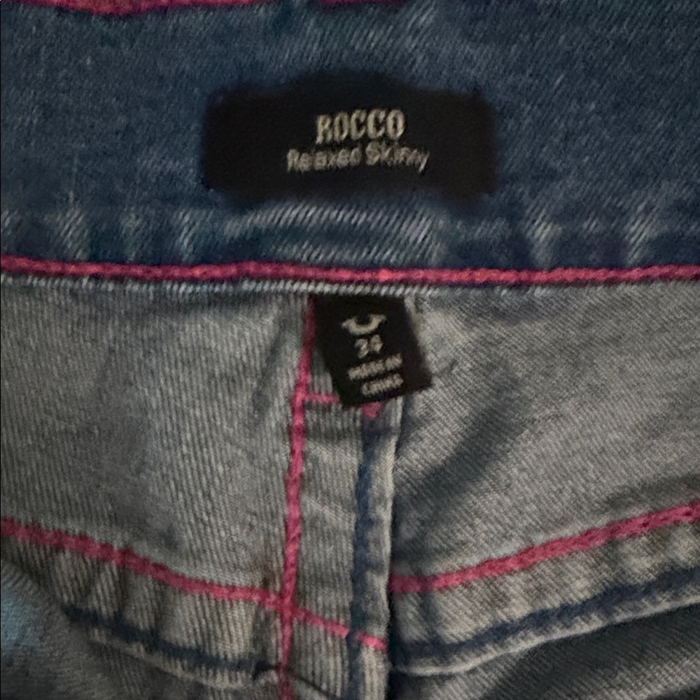 True Religion Women's Jeans shorts Denim with Pink Accents